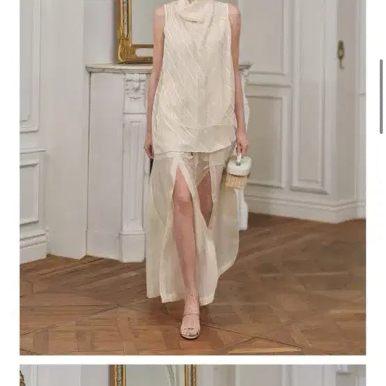 [BUNJANG] The LORANG Front Slit Palazzo Pants Original Medium / 더로랑 프론트 슬릿 팔라쪼 팬츠 m 오리지널