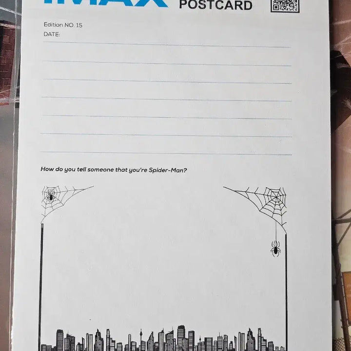 [BUNJANG] Spider-Man: No Way Home IMAX Postcard / 마블 스파이더맨 노웨이홈 IMAX 엽서 포스트카드