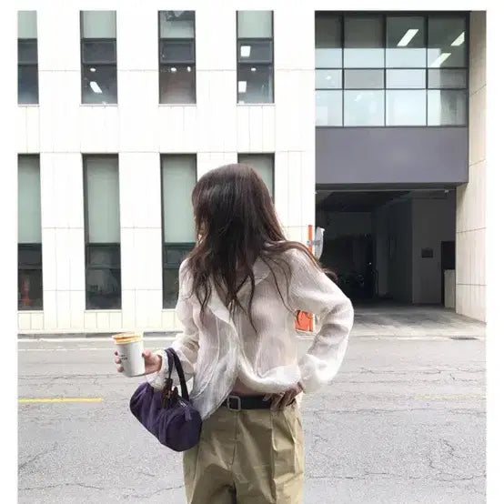 [BUNJANG] Markedly Etel Ruffles Blouse Ivory / 마크들리 eter 러플즈 블라우스 아이보리 판매중