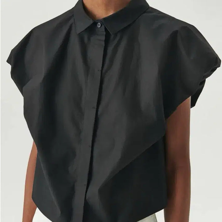 [BUNJANG] Levar Volume Sleeve Shirt / 르바 새상품 볼륨 슬리브셔츠 여성반팔셔츠 반팔블라우스 슬리브리스 원피스