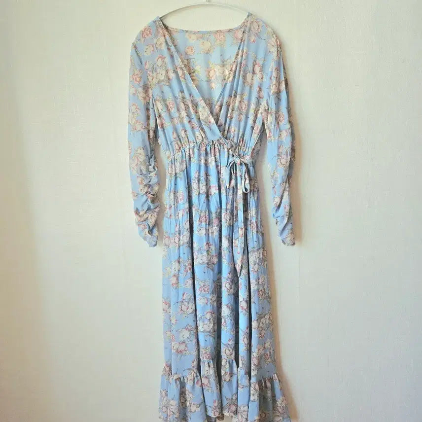 [BUNJANG] Pastel Sky Chiffon Long Dress / 파스텔 하늘 쉬폰 롱원피스