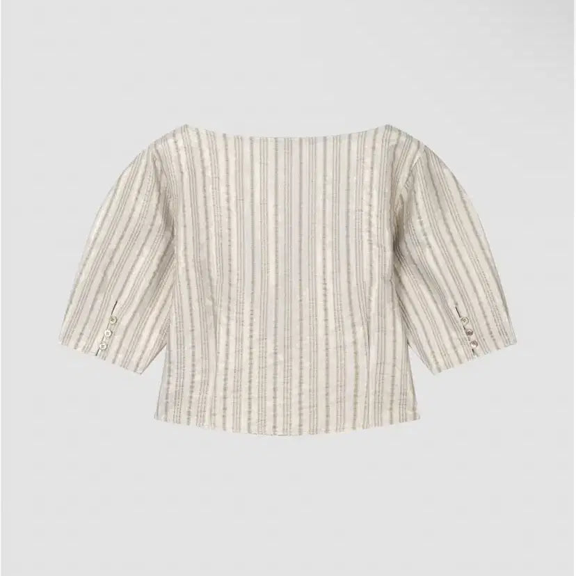 [BUNJANG] Overdue Flare Square Neck Volume Blouse / 오버듀플레어 신상 새상품 스퀘어넥 볼륨블라우스 여성반팔블라우스 반팔원피스