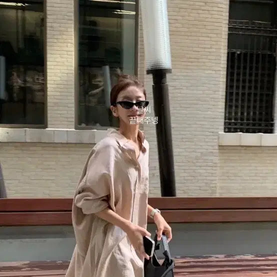 [BUNJANG] PVCS Oversized Comfort Shirt Beige / pvcs 오버핏 컴포트 셔츠 베이지