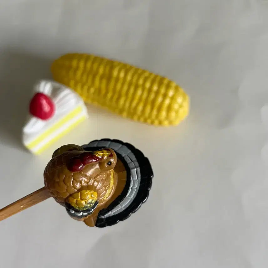 [BUNJANG] Vintage Turkey Cake Pick Cake Topper / 1970s/빈티지 칠면조 케이크픽 케이크토퍼