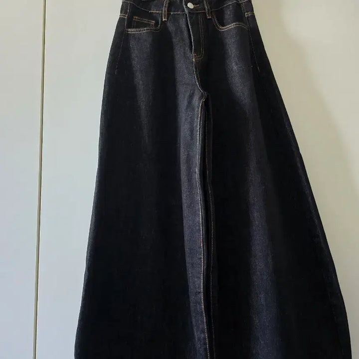 [BUNJANG] Black Wide Denim Pants / 블랙 와이드 데님 팬츠
