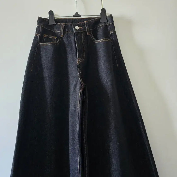 [BUNJANG] Black Wide Denim Pants / 블랙 와이드 데님 팬츠