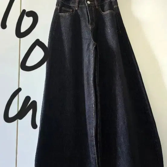 [BUNJANG] Black Wide Denim Pants / 블랙 와이드 데님 팬츠