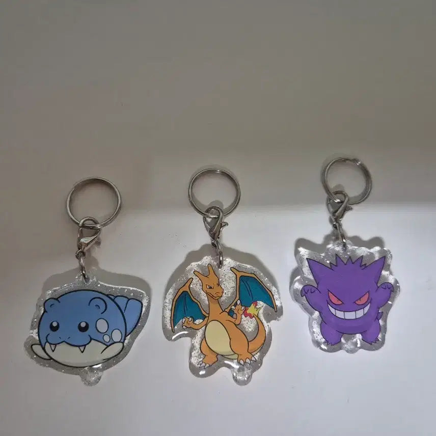 [BUNJANG] Pokemon Carabiner Acrylic Keyring Set / 포켓몬 카라비너 아크릴 키링