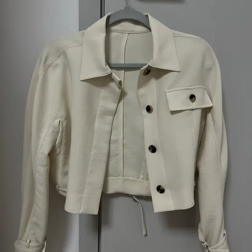 [BUNJANG] Objet Cropped Trench Jacket (Size 55) / 오브제 크롭 트렌치 자켓(55)
