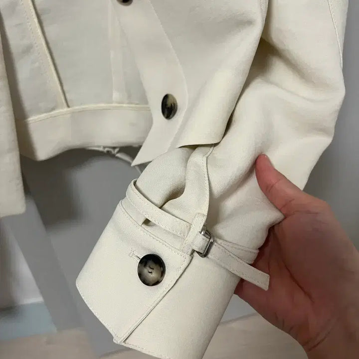 [BUNJANG] Objet Cropped Trench Jacket (Size 55) / 오브제 크롭 트렌치 자켓(55)