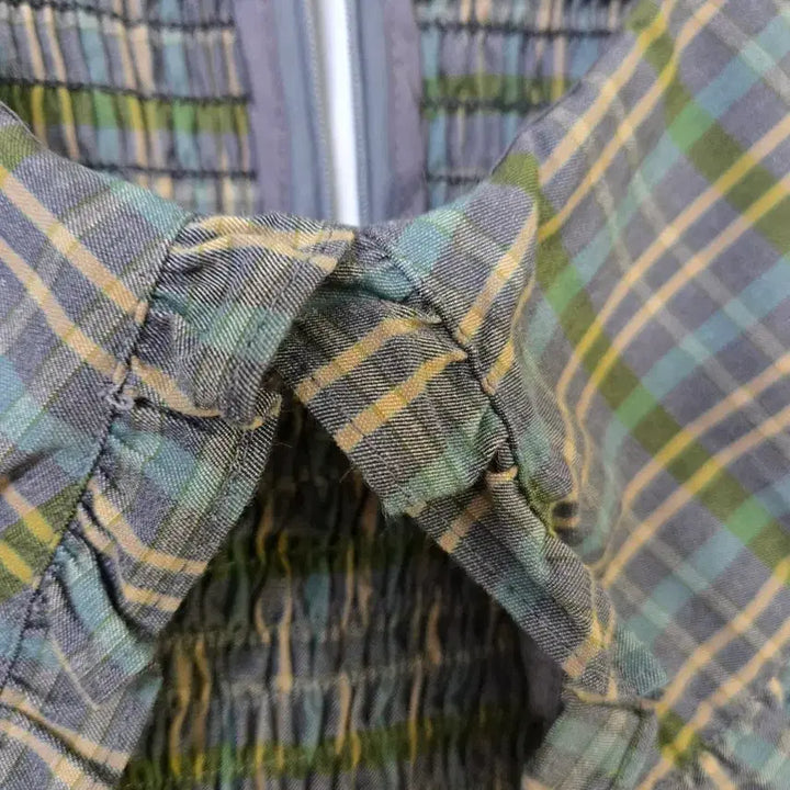 [BUNJANG] ZARA Checked Shirred Blouse / 자라 ZARA 체크 셔링 블라우스