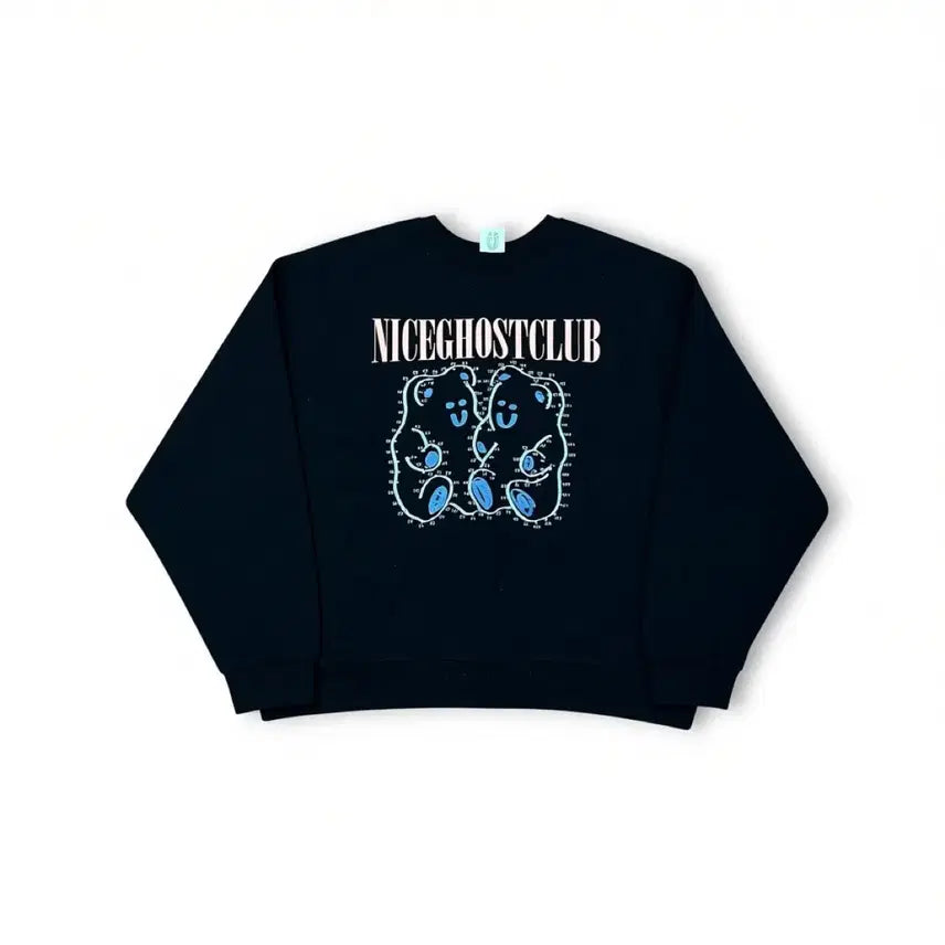 [BUNJANG] Nice Ghost Club Jelly Bear Sweatshirt Black / 나이스고스트클럽 젤리베어 맨투맨 블랙