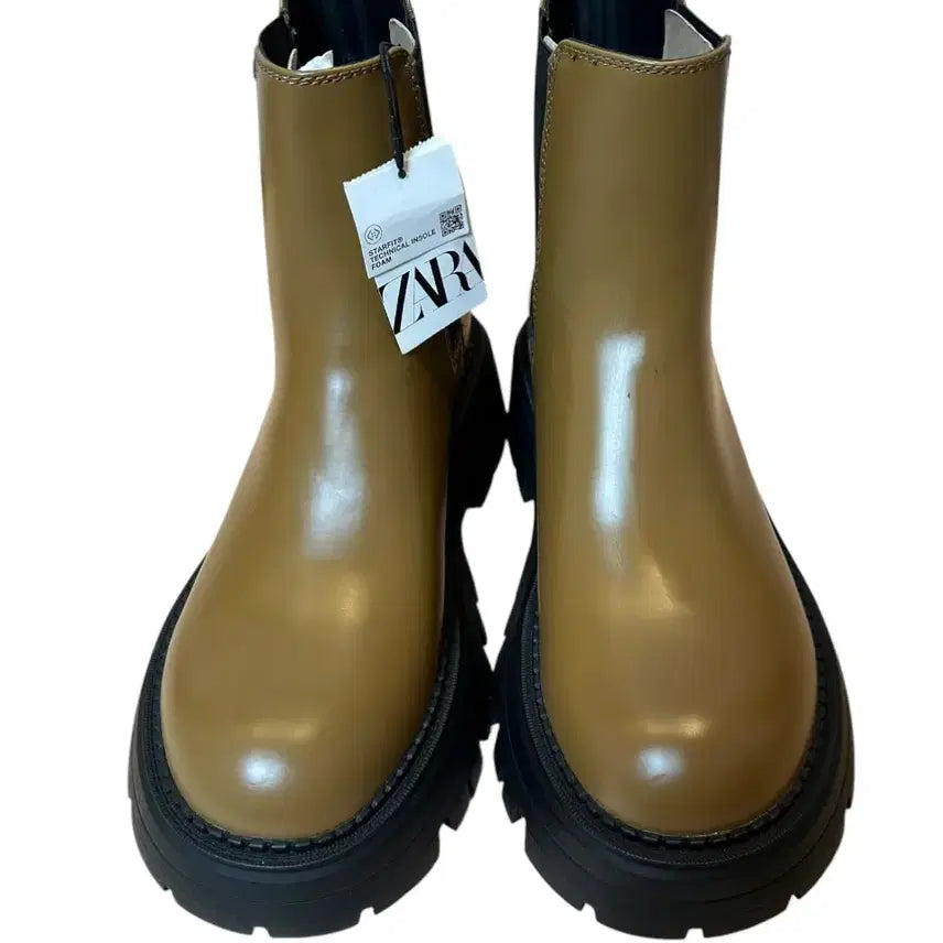 [BUNJANG] ZARA Vintage Brown Chunky Platform Boots / 자라 빈티지브라운 청키 플랫폼부츠 44size 새상품