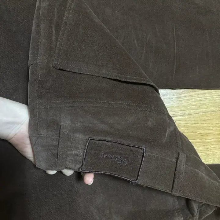 [BUNJANG] Ribbonlight Brown Suede Bootcut Pants (Size S) / 리본빛 브라운 스웨이드 부츠컷 팬츠 S 급처