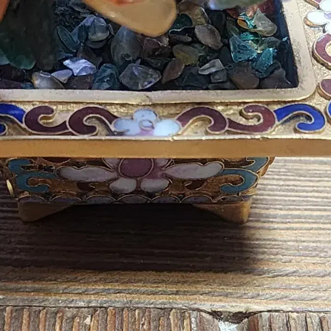 [BUNJANG] 1960s-1970s Jewel Flower Craft Ornament / 1970~옥보석칠보화분 꽃 공예 장식품