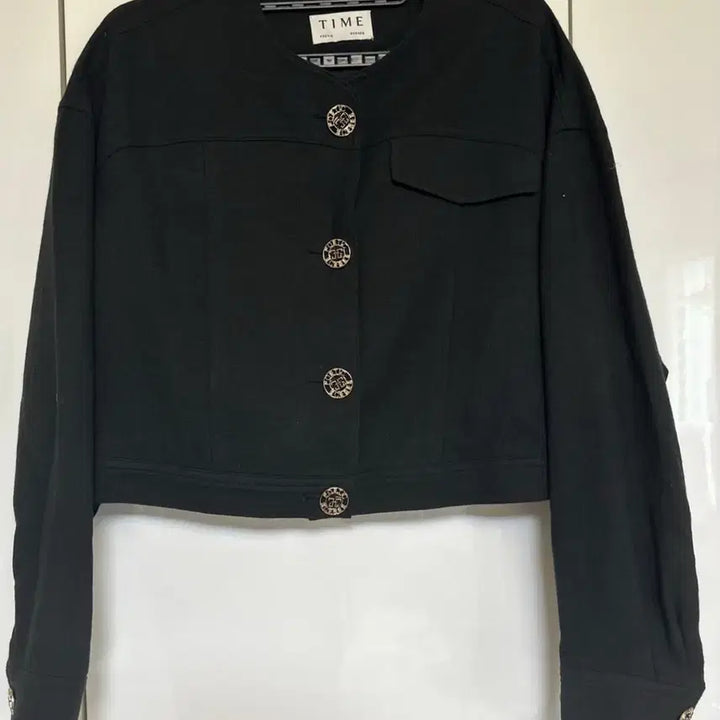 [BUNJANG] TIME Black Cropped Jacket / TIME 타임 블랙 크롭 자켓