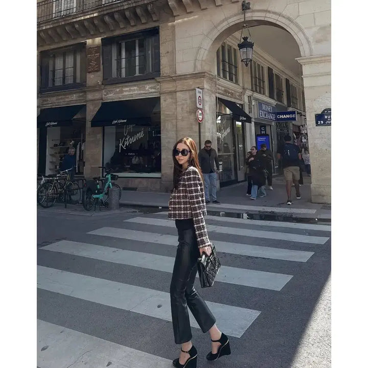 [BUNJANG] The Lauren Violet Tweed Jacket (Size S) / [중고판매][더로랑] Violet tweed jk