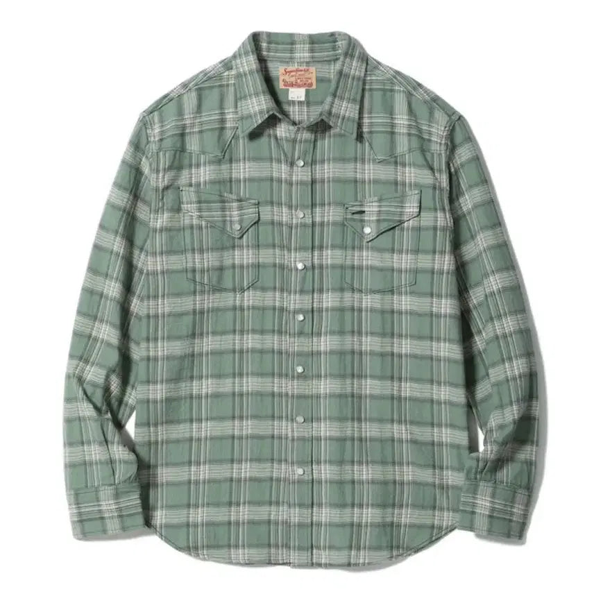 [BUNJANG] Sugar Cane Herringbone Check Western Shirt / [슈가케인] 2026 SS 헤링본 체크 웨스턴셔츠