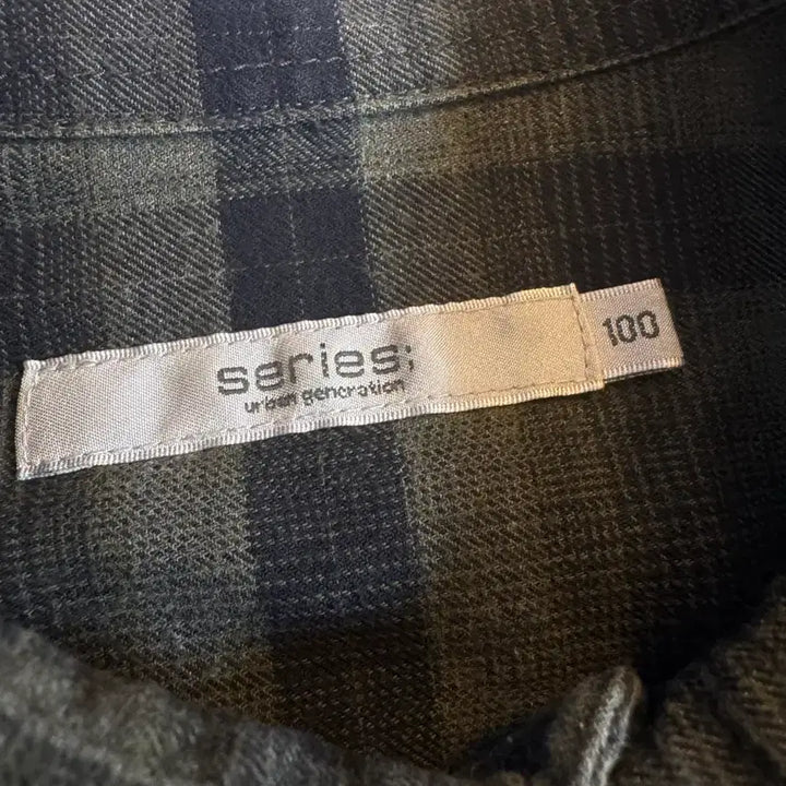 [BUNJANG] Series Flannel Check Shirt / [L]Series 시리즈 플란넬 체크셔츠 다크카키