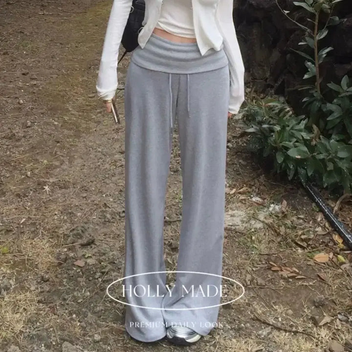[BUNJANG] HOLLY MADE Gray Wide Training Pants / 에이블리 홀리 HOLLY MADE 회색 와이드 트레이닝 팬츠