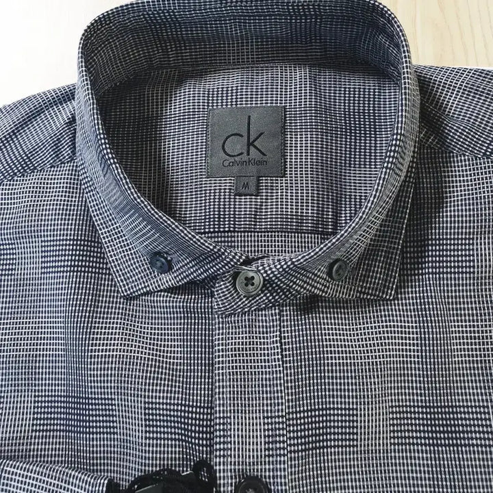 [BUNJANG] Calvin Klein Check Shirt Navy/Grey M / 일본 ck 캘빈클라인 체크 셔츠 M 사이즈