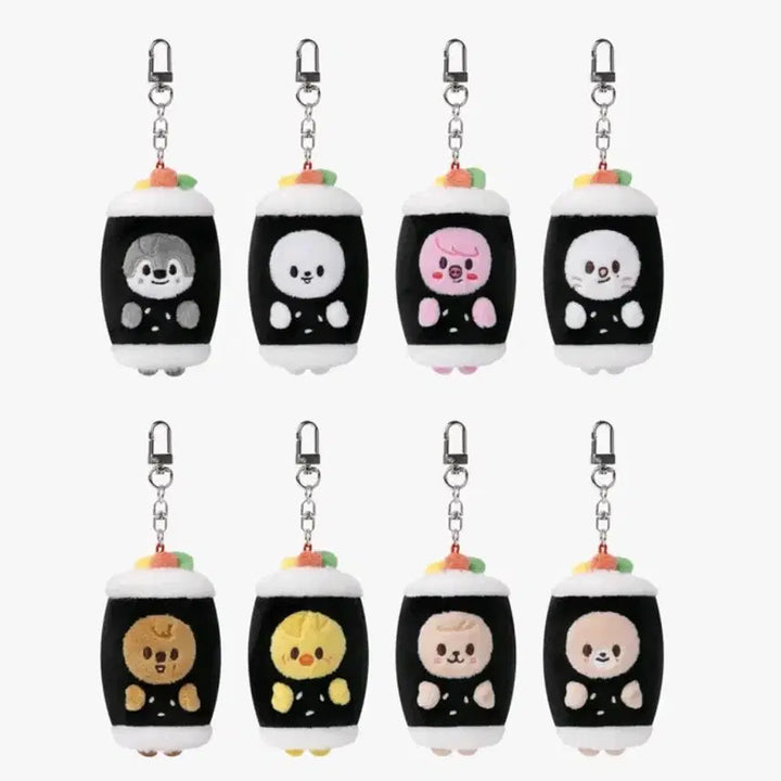 [BUNJANG] Stray Kids SKZOO Dwaekki, Hankwokka, BbokAri, FoxNy Keyring Set / 스키주 김밥 키링 straykids skzoo 돼끼 한쿼카 뽁아리 폭시니