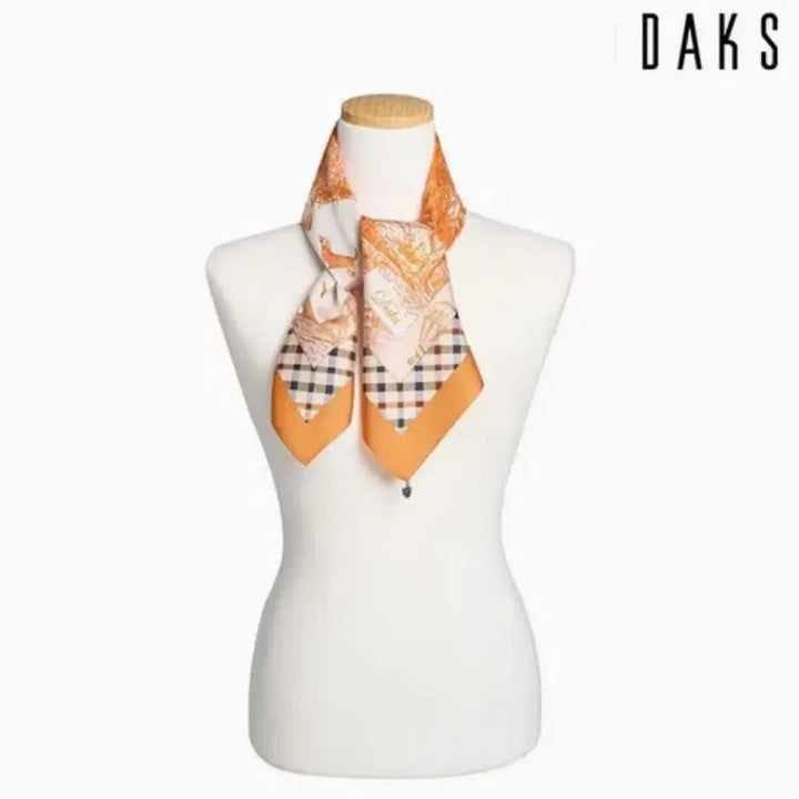[BUNJANG] Daks Orange Silk Scarf / 닥스 오렌지 실크 스카프 SKU005