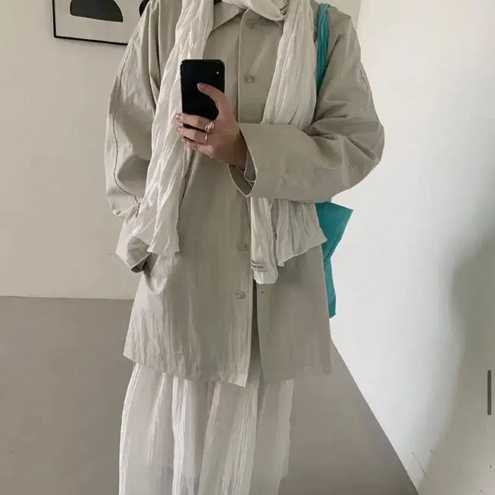 [BUNJANG] Everyday Shop Half Trench Coat / 샵 매일 라이프하프트렌치코트