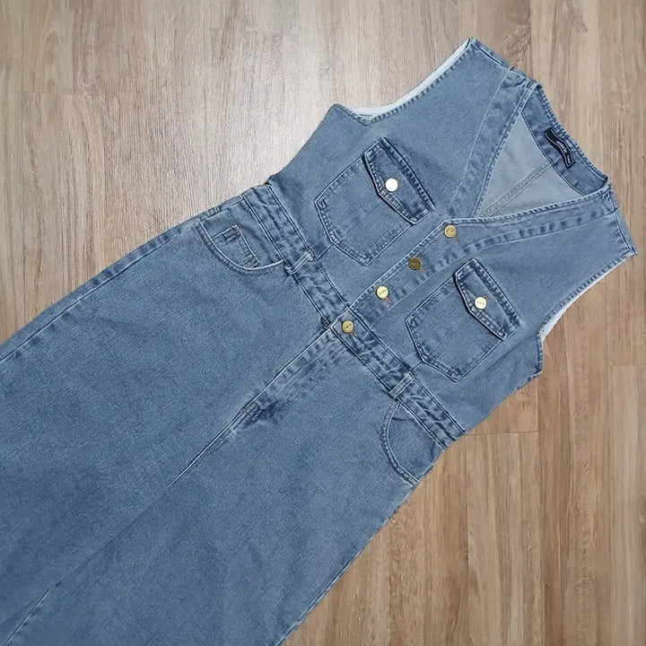 [SOLD OUT] Marie 마리마켓 연청 점프수트 데님 청 바지