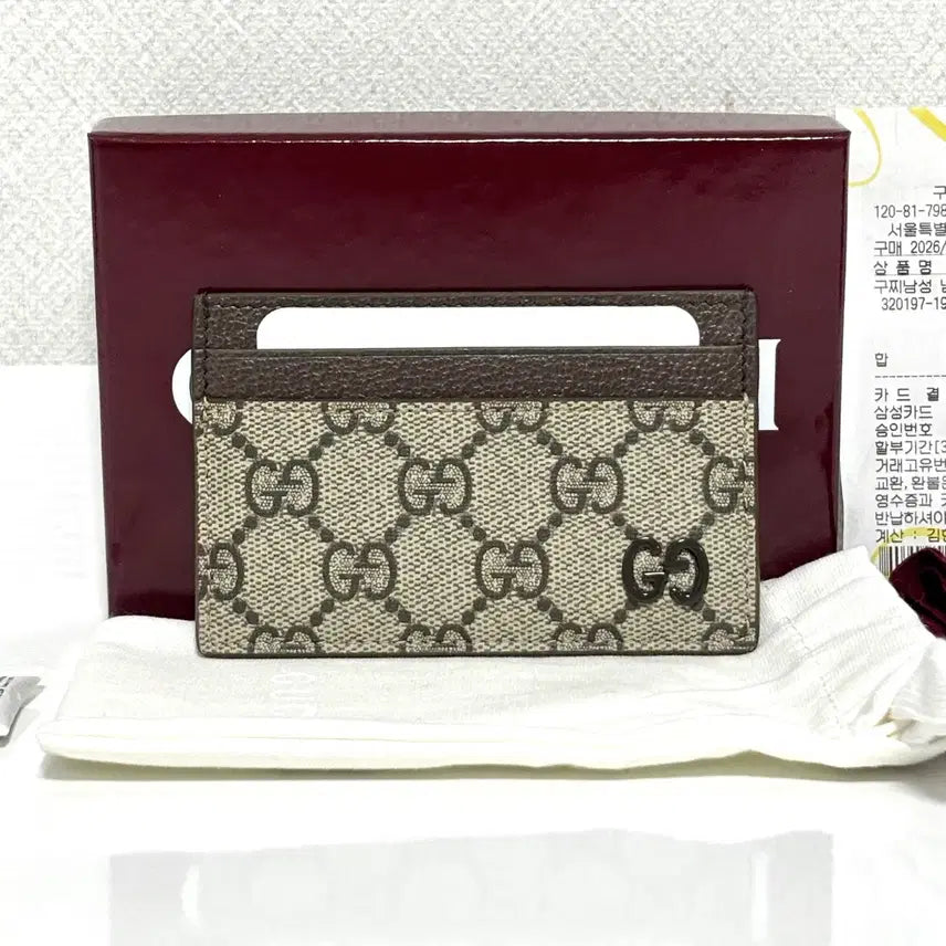 [BUNJANG] Gucci GG Marmont Bicolor Card Wallet / [N급/백화점] 구찌 GG 마몽 바이컬러 카드지갑