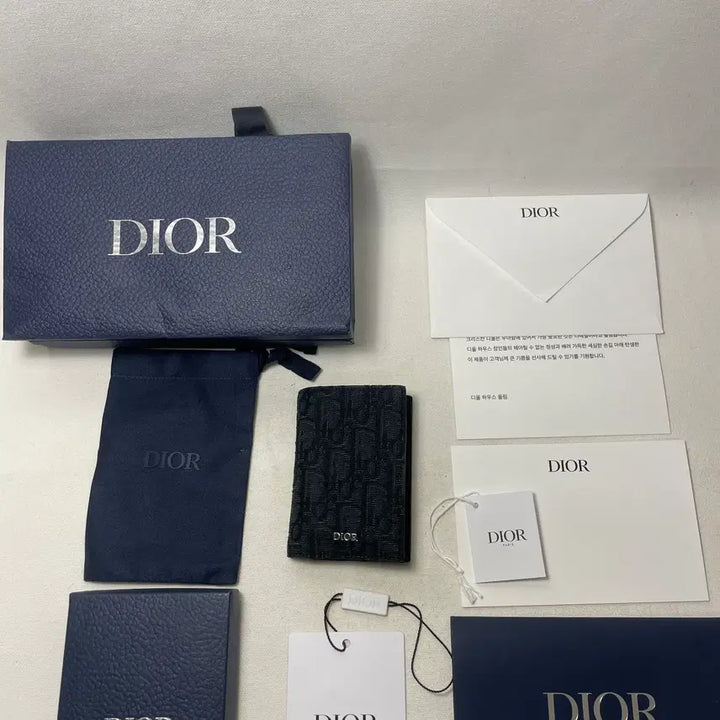 [BUNJANG] Dior Dior Oblique Jacquard Vertical Bi-fold Card Holder Black / [새상품급,풀구성] 디올 오블리크 자카드 버티컬 2단 카드지갑 블랙