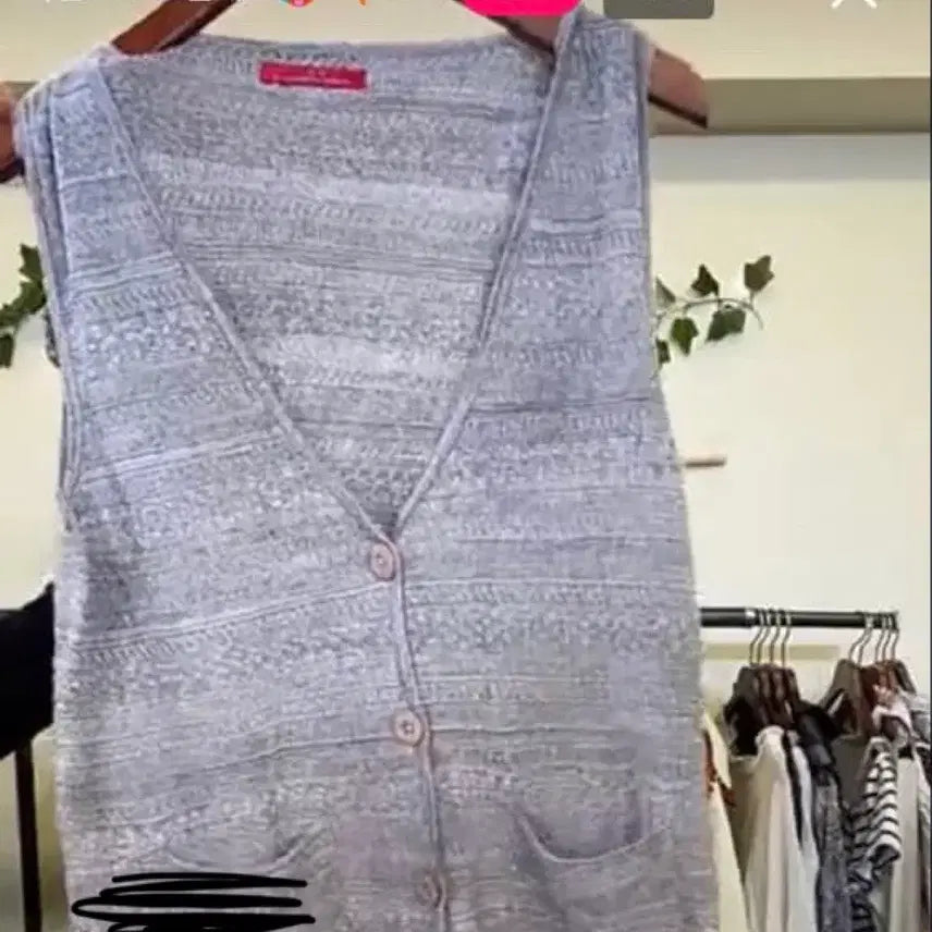 [BUNJANG] Mori Girl Gray Vest / 모리걸 회색 베스트