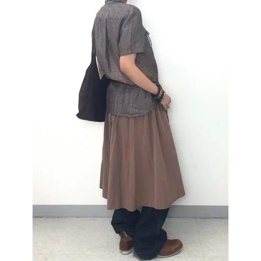 [BUNJANG] VIS Vintage Brown Midi Skirt / 일본빈티지 브라운 미디 스커트 치마