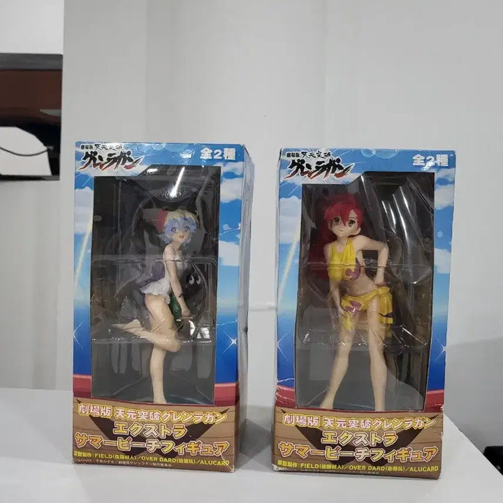 [BUNJANG] SEGA Tengen Toppa Gurren Lagann Yoko Littner &amp; Nia Teppelin Extra Summer Beach PVC Figure Set (Unsealed) / 그렌라간 요코 + 니아 썸머 비치 set