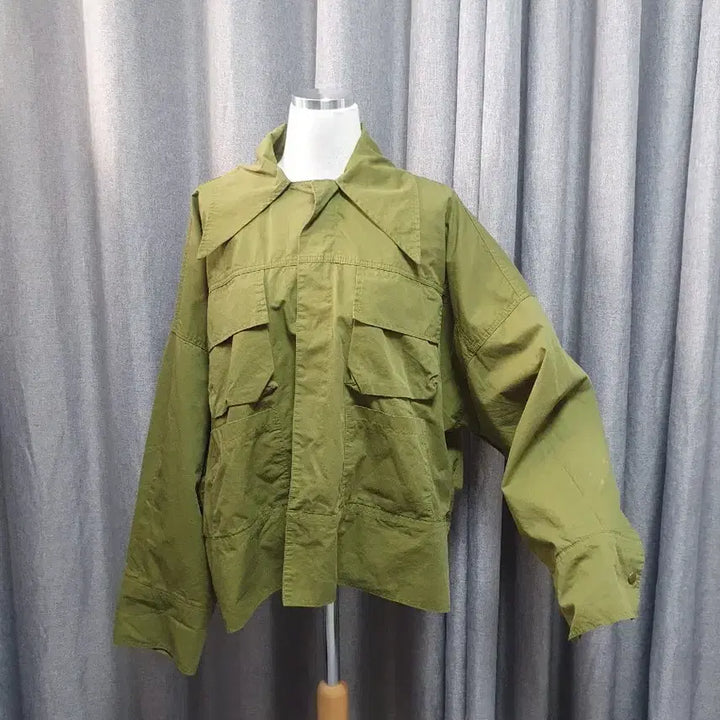 [BUNJANG] Pocket Khaki Oversized Field Jacket / 포켓 카키 오버 야상