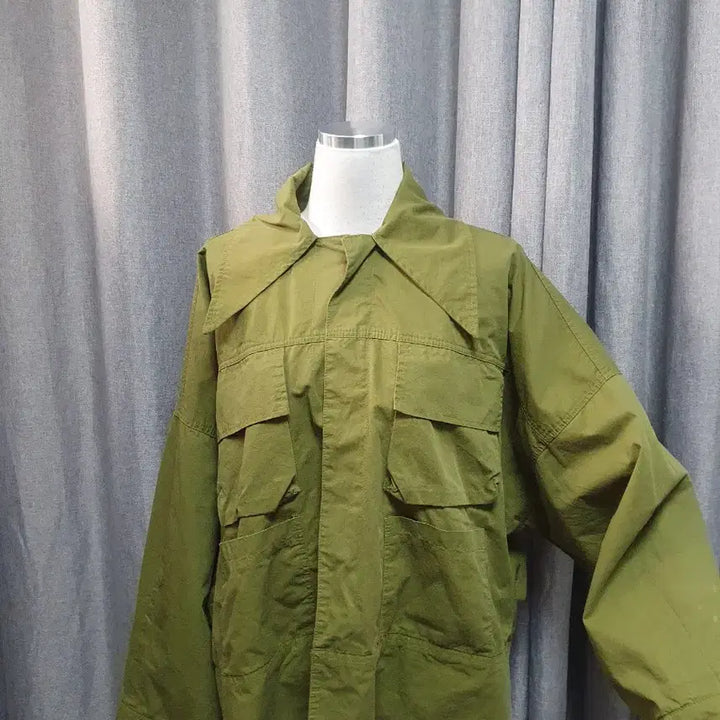 [BUNJANG] Pocket Khaki Oversized Field Jacket / 포켓 카키 오버 야상