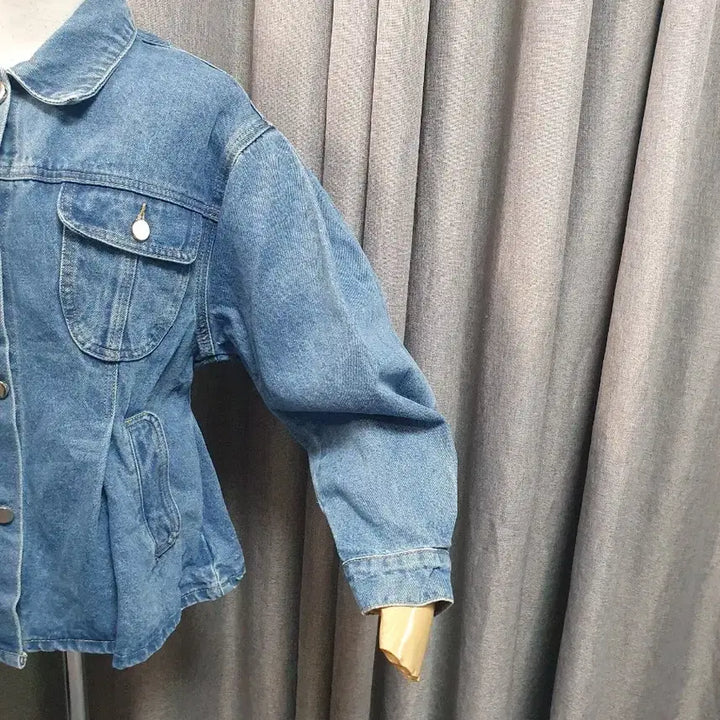 [BUNJANG] Pin-tuck Denim Jacket / 허리잘록 핀턱 데님 자켓