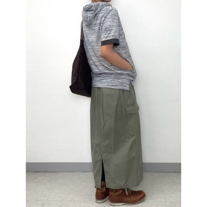 [BUNJANG] GLOBAL WORK Y2K Cargo Long Skirt / 일본빈티지 카고 카키 롱스커트 y2k 치마