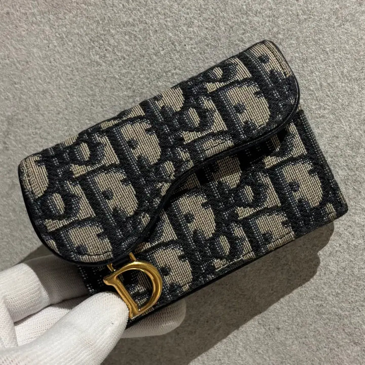 [BUNJANG] Dior Oblique Saddle Flap Card Wallet / [정품/OS] 디올 오블리크 새들 플랩 카드지갑