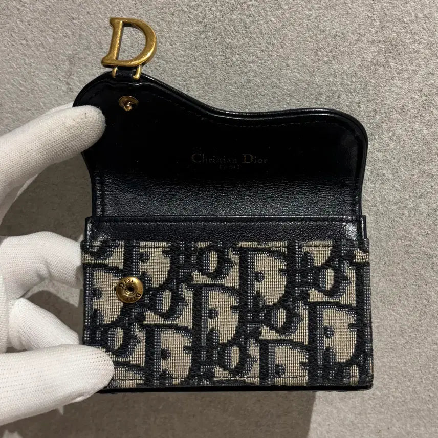 [BUNJANG] Dior Oblique Saddle Flap Card Wallet / [정품/OS] 디올 오블리크 새들 플랩 카드지갑
