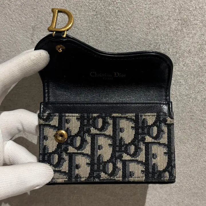 [BUNJANG] Dior Oblique Saddle Flap Card Wallet / [정품/OS] 디올 오블리크 새들 플랩 카드지갑