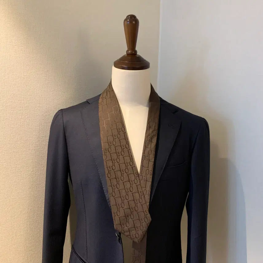 [BUNJANG] Dior Oblique 100% Silk Tie / 디올 오블리크 넥타이 명품 100실크 최상급 A+등급 브라운컬러