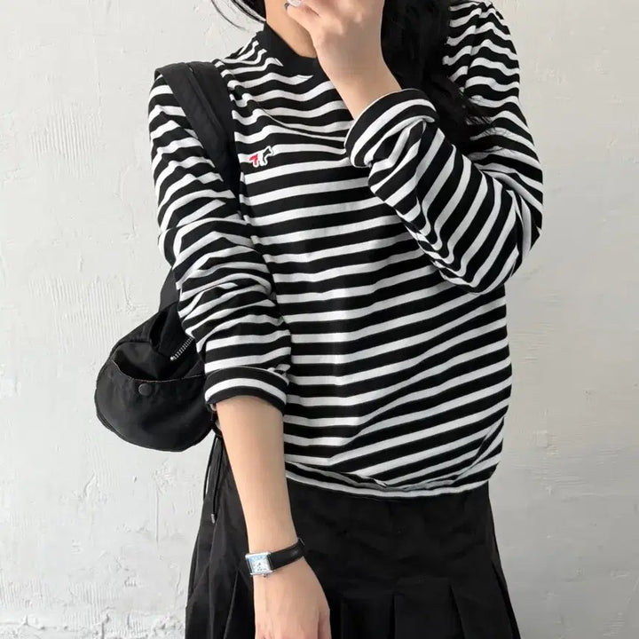 [SOLD OUT] Maison Kitsune 메종키츠네 트리컬러폭스 단가라 슬리브