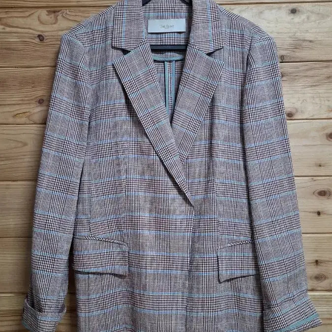 [BUNJANG] The IZ*ZAT Cotton Linen Check Blazer / 더 아이잗 면 마 체크자켓