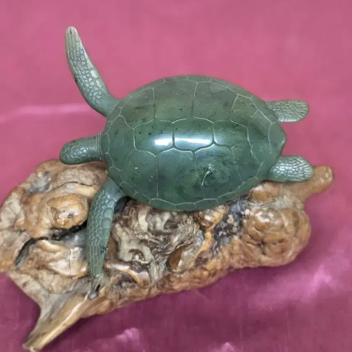[BUNJANG] John Perry Jade Style Resin Turtle Sculpture / *John Perry Jade(옥)스타일 수지 거북이 조각상