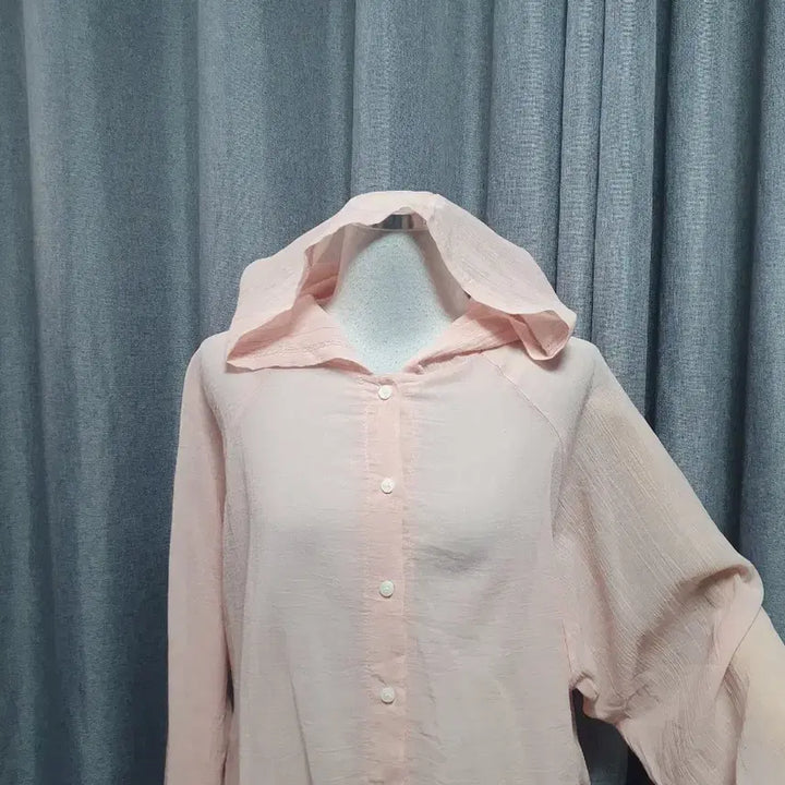 [BUNJANG] Pink Hoodie Shirt / 오버 핑크 후드남방