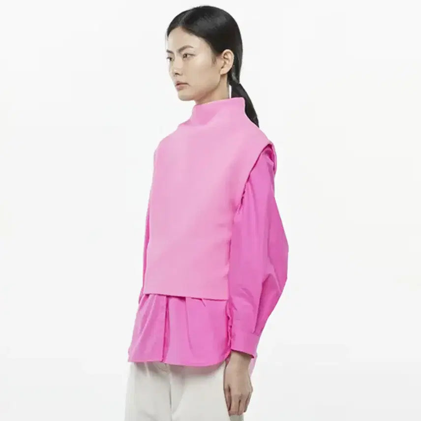 [BUNJANG] AMOMENTO Mock Neck Ribbed Top / 아모멘토(AMOMENTO) 모크넥 립 탑 55-66 새상품