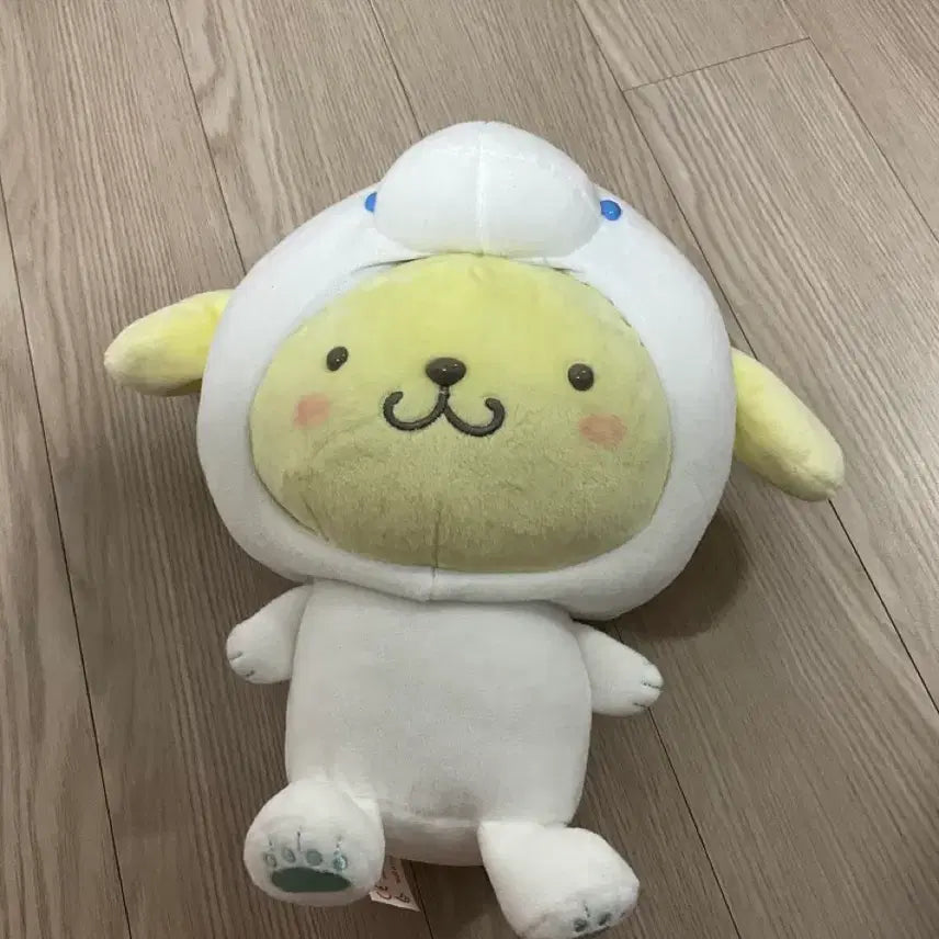 [BUNJANG] Sanrio Pompompurin Polar Bear Ice Plush Doll / 폼폼푸린 인형 북극곰 얼음