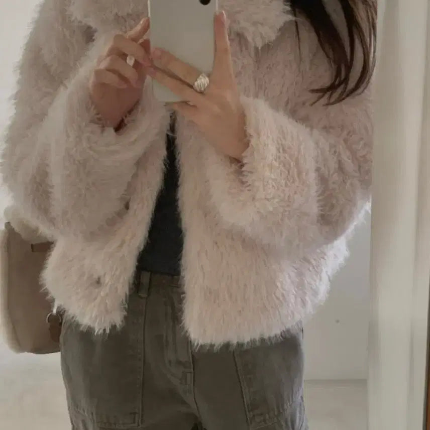[BUNJANG] Miel Kind Fur Jacket / 새상품)미엘 카인드 퍼자켓