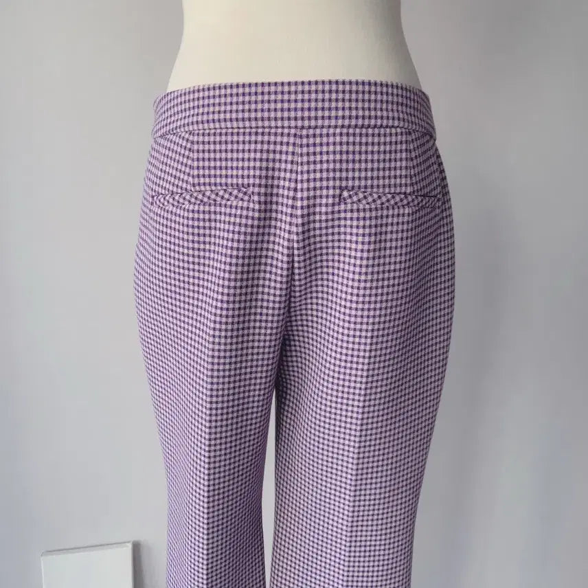 [BUNJANG] MINE Purple Check Pants / 26 마인 MINE 퍼플 체크 바지